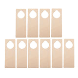 Maxbell 10Pcs Wooden Blank Door Knob Hangers Hotel DIY Plaque for Home door StyleA