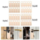 Maxbell 10Pcs Wooden Blank Door Knob Hangers Hotel DIY Plaque for Home door StyleA