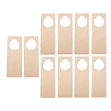 Maxbell 10Pcs Wooden Blank Door Knob Hangers Hotel DIY Plaque for Home door StyleA