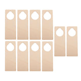 Maxbell 10Pcs Wooden Blank Door Knob Hangers Hotel DIY Plaque for Home door StyleA