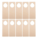 Maxbell 10Pcs Wooden Blank Door Knob Hangers Hotel DIY Plaque for Home door StyleA