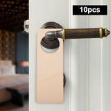 Maxbell 10Pcs Wooden Blank Door Knob Hangers Hotel DIY Plaque for Home door StyleA