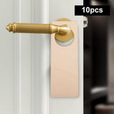 Maxbell 10Pcs Wooden Blank Door Knob Hangers Hotel DIY Plaque for Home door StyleA