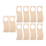 Maxbell 10Pcs Wooden Blank Door Knob Hangers Hotel DIY Plaque for Home door StyleF