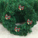 Maxbell 4x Xmas Tree Hanging Decoration Crafts Christmas Bow Bell Holiday Home Plaid Bow Green
