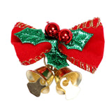 Maxbell 4x Xmas Tree Hanging Decoration Crafts Christmas Bow Bell Holiday Home Solid Colour Green