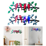 Maxbell Metal Birds Wall Art Ornament Metal Sculpture for Bedroom Bathroom Kitchen Red Green