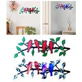 Maxbell Metal Birds Wall Art Ornament Metal Sculpture for Bedroom Bathroom Kitchen Red Green