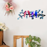 Maxbell Metal Birds Wall Art Ornament Metal Sculpture for Bedroom Bathroom Kitchen Blue