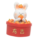 Maxbell Chinese Animal Rabbit Statue Figurine Sculpture Desktop Shaking Head Bunny 6.5x6x8.5cm Well