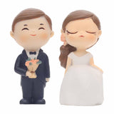 Maxbell Wedding Cake Topper Decorative Groom Bride Sculpture for Celebration Prom Black Suit