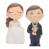 Maxbell Wedding Cake Topper Decorative Groom Bride Sculpture for Celebration Prom Black Suit