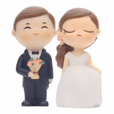 Maxbell Wedding Cake Topper Decorative Groom Bride Sculpture for Celebration Prom Black Suit