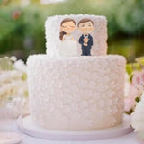 Maxbell Wedding Cake Topper Decorative Groom Bride Sculpture for Celebration Prom Black Suit