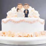 Maxbell Wedding Cake Topper Decorative Groom Bride Sculpture for Celebration Prom Black Suit