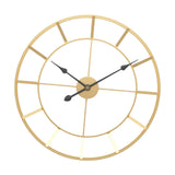 Maxbell Modern Wall Clock Circular Hanging Clocks for Restaurant Shop Living Room Aureate