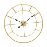 Maxbell Modern Wall Clock Circular Hanging Clocks for Restaurant Shop Living Room Aureate
