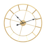 Maxbell Modern Wall Clock Circular Hanging Clocks for Restaurant Shop Living Room Aureate
