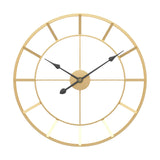 Maxbell Modern Wall Clock Circular Hanging Clocks for Restaurant Shop Living Room Aureate