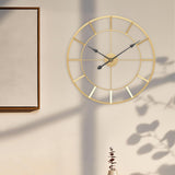 Maxbell Modern Wall Clock Circular Hanging Clocks for Restaurant Shop Living Room Aureate