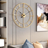 Maxbell Modern Wall Clock Circular Hanging Clocks for Restaurant Shop Living Room Aureate