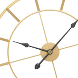 Maxbell Modern Wall Clock Circular Hanging Clocks for Restaurant Shop Living Room Aureate