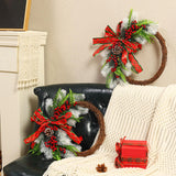 Maxbell Christmas Wreaths Wall Hanging Ornament for Indoor Outdoor Winter Holiday