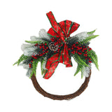 Maxbell Christmas Wreaths Wall Hanging Ornament for Indoor Outdoor Winter Holiday