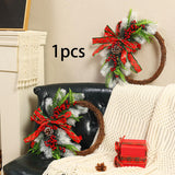 Maxbell Christmas Wreaths Wall Hanging Ornament for Indoor Outdoor Winter Holiday