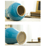 Maxbell Ceramic Ginger Jar with Lid Container for Bedroom Living Room Dining Table