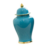 Maxbell Ceramic Ginger Jar with Lid Container for Bedroom Living Room Dining Table
