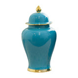 Maxbell Ceramic Ginger Jar with Lid Container for Bedroom Living Room Dining Table