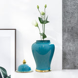 Maxbell Ceramic Ginger Jar with Lid Container for Bedroom Living Room Dining Table