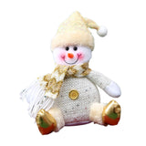 Maxbell Santa Claus Doll Christmas Craft Sculpture Snowman for Centerpiece Desktop Aureate Snowman
