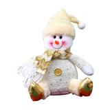 Maxbell Santa Claus Doll Christmas Craft Sculpture Snowman for Centerpiece Desktop Aureate Snowman