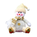 Maxbell Santa Claus Doll Christmas Craft Sculpture Snowman for Centerpiece Desktop Aureate Snowman