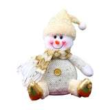 Maxbell Santa Claus Doll Christmas Craft Sculpture Snowman for Centerpiece Desktop Aureate Snowman