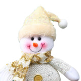 Maxbell Santa Claus Doll Christmas Craft Sculpture Snowman for Centerpiece Desktop Aureate Snowman