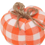 Maxbell Plaid Fabric Pumpkin Thanksgiving Autumn Harvest for Home Fireplace Holiday 15cmx10cm