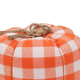 Maxbell Plaid Fabric Pumpkin Thanksgiving Autumn Harvest for Home Fireplace Holiday 19cmx15cm