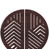 Maxbell Creative Wooden Wall Art Wall Sticker for Dining Room Entryway Hallway Walnut Wood Grain