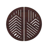 Maxbell Creative Wooden Wall Art Wall Sticker for Dining Room Entryway Hallway Walnut Wood Grain