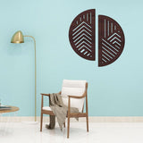 Maxbell Creative Wooden Wall Art Wall Sticker for Dining Room Entryway Hallway Walnut Wood Grain
