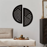 Maxbell Creative Wooden Wall Art Wall Sticker for Dining Room Entryway Hallway Black Wood Grain