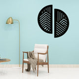 Maxbell Creative Wooden Wall Art Wall Sticker for Dining Room Entryway Hallway Black Wood Grain