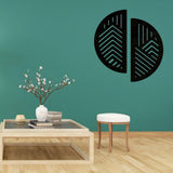Maxbell Creative Wooden Wall Art Wall Sticker for Dining Room Entryway Hallway Black Wood Grain