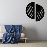 Maxbell Creative Wooden Wall Art Wall Sticker for Dining Room Entryway Hallway Black Wood Grain