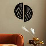Maxbell Creative Wooden Wall Art Wall Sticker for Dining Room Entryway Hallway Black Wood Grain