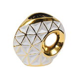 Maxbell Circular Ceramic Vase Centerpiece Ornaments Planter Home Decor Hollow Modern 28cmx31cm