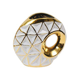 Maxbell Circular Ceramic Vase Centerpiece Ornaments Planter Home Decor Hollow Modern 28cmx31cm